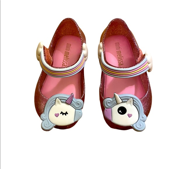 NEW MINI MELISSA Ultragirl Unicorn Clear Pink Mary Janes with Box-Size 5 - Picture 3 of 6